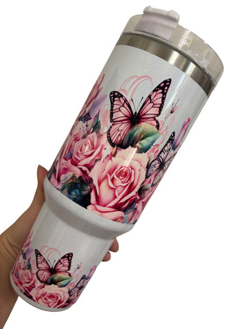 Butterfly Floral 40oz Tumbler