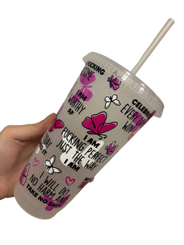 Postive Affirmations 24oz Cold Cup
