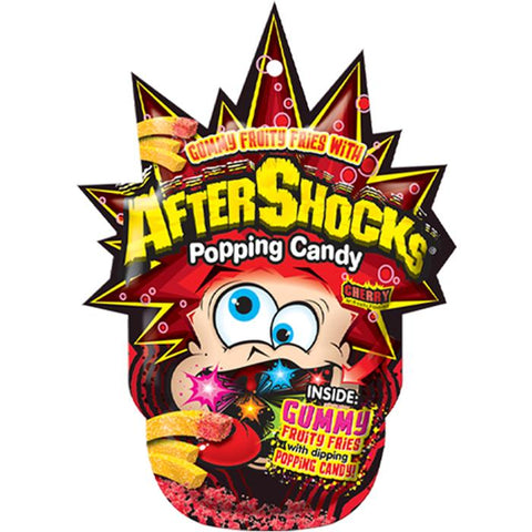 Aftershocks Gummy Fries with Popping Candy Cherry 42g